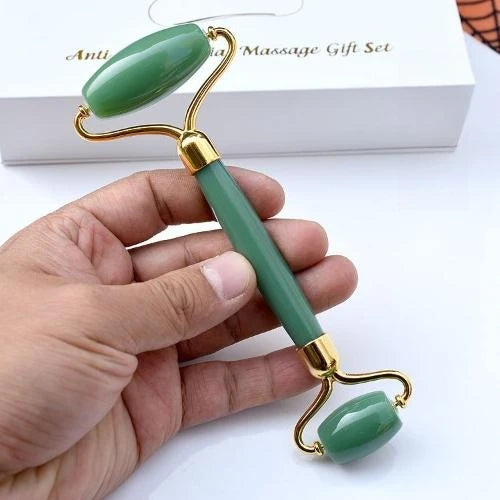 1/2pcs Double Head Scraper Facial Massager Natural Jade  Heart Shaped Portable Face Massage Gua Sha Board Care SPA Detox Tool