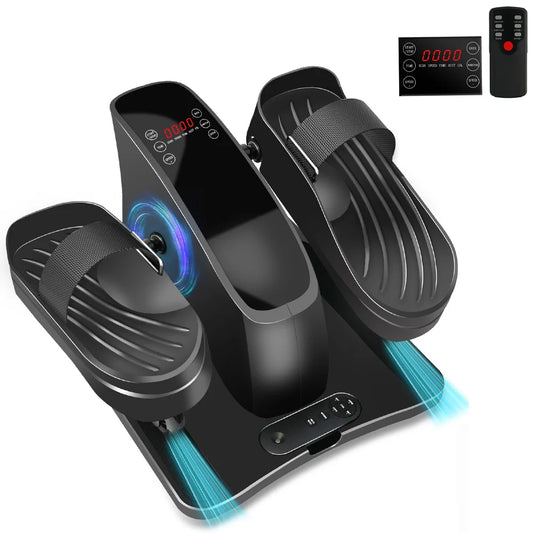 Electric Elliptical Trainer Seated Leg Exerciser Portable Mini Pedal Trainer 12 Adjustable Speed Remote Control for Home Office