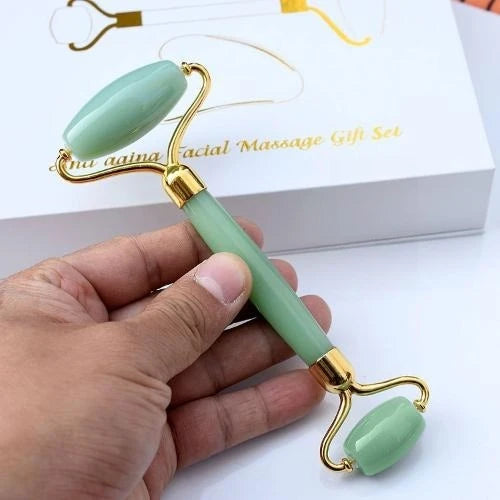1/2pcs Double Head Scraper Facial Massager Natural Jade  Heart Shaped Portable Face Massage Gua Sha Board Care SPA Detox Tool